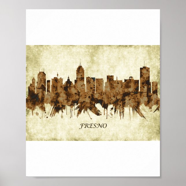 Fresno California Cityscape Poster (Framsidan)