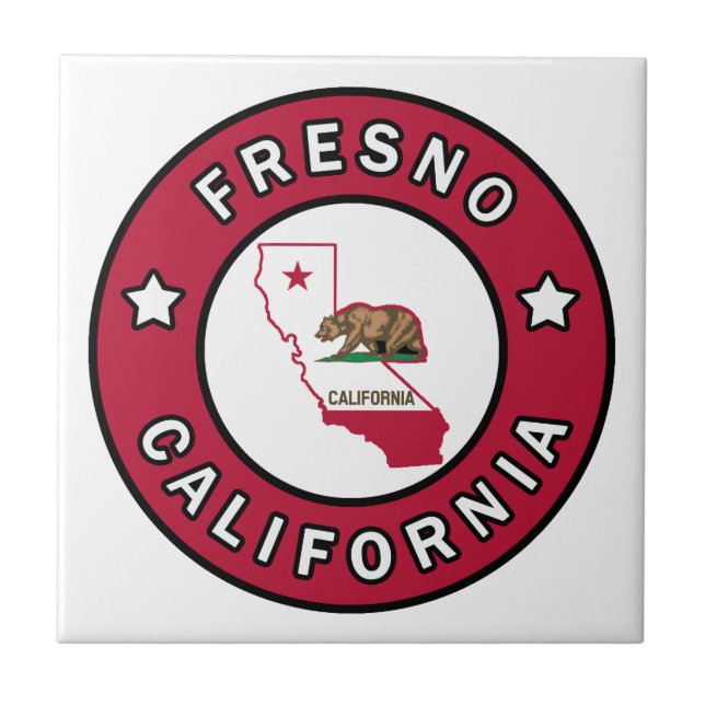 Fresno California Kakelplatta (Framsidan)