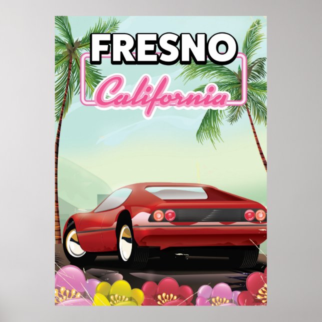 Fresno California-reseaffisch Poster (Framsidan)