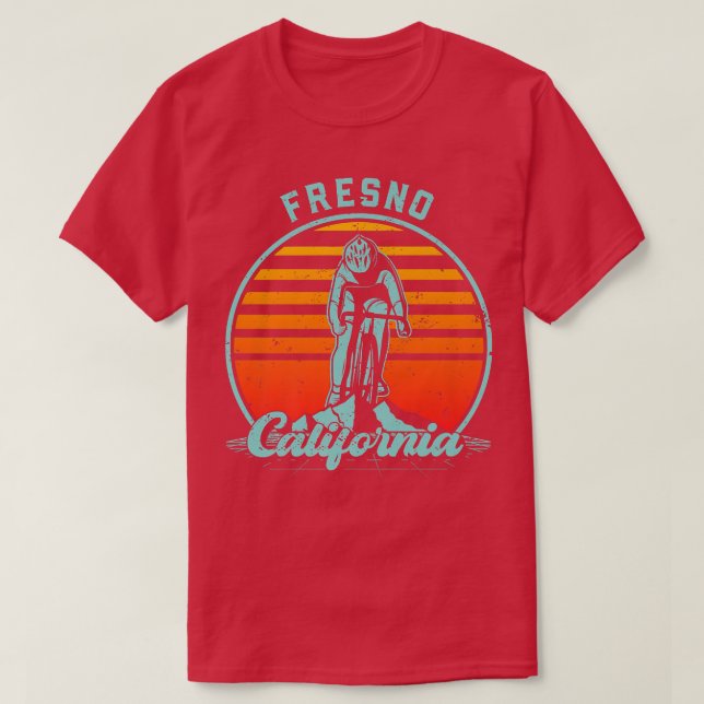 Fresno California Road Bike   T Shirt (Design framsida)