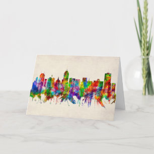 Fresno California Skyline Helgkort