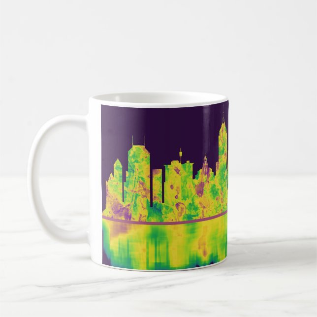 Fresno California Skyline Kaffemugg (Vänster)