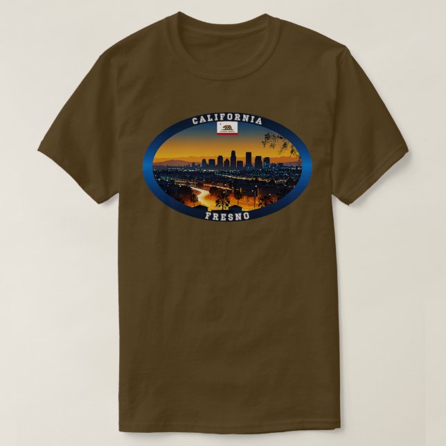 Fresno California Travel TShirt T Shirt (Design framsida)