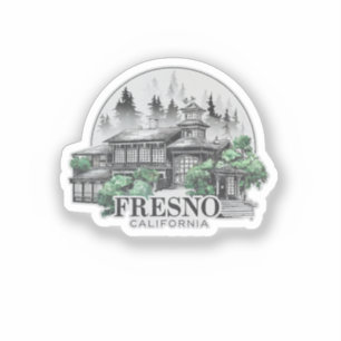 Fresno City California USA Klistermärken
