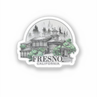 Fresno City California USA Klistermärken