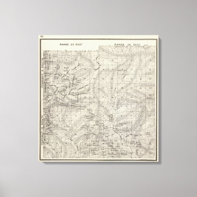 Fresno County, California 23 Canvastryck (Framsida)