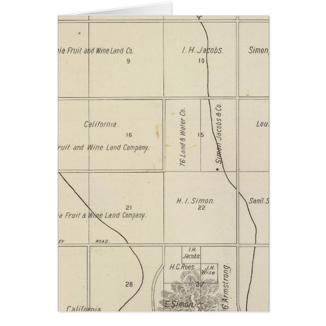 Fresno County, California 23 Hälsningskort (Framsidan)