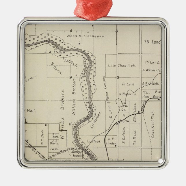 Fresno County, Kalifornien 2 Julgransprydnad Metall (Framsidan)