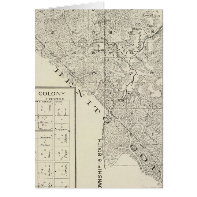 Fresno County, Kalifornien 3 Hälsningskort (Framsidan)