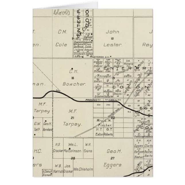 Fresno County, Kalifornien 4 Hälsningskort (Framsidan)