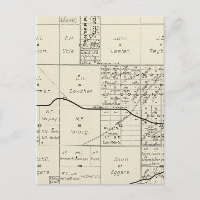 Fresno County, Kalifornien 4 Vykort (Framsida)