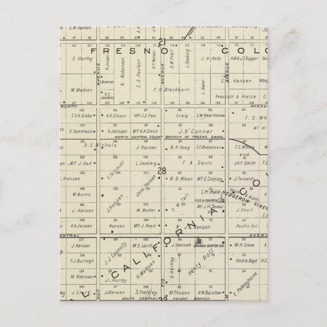 Fresno County Vykort (Framsida)