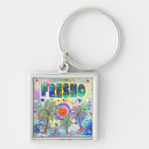 Fresno Deep Dream Keychain Fyrkantig Silverfärgad Nyckelring