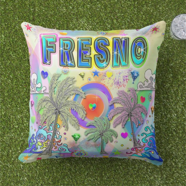 Fresno Deep Dream Pillow Kudde (Gräs)