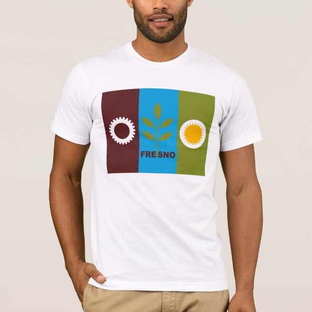 Fresno flaggaT-tröja T Shirt (Framsida)