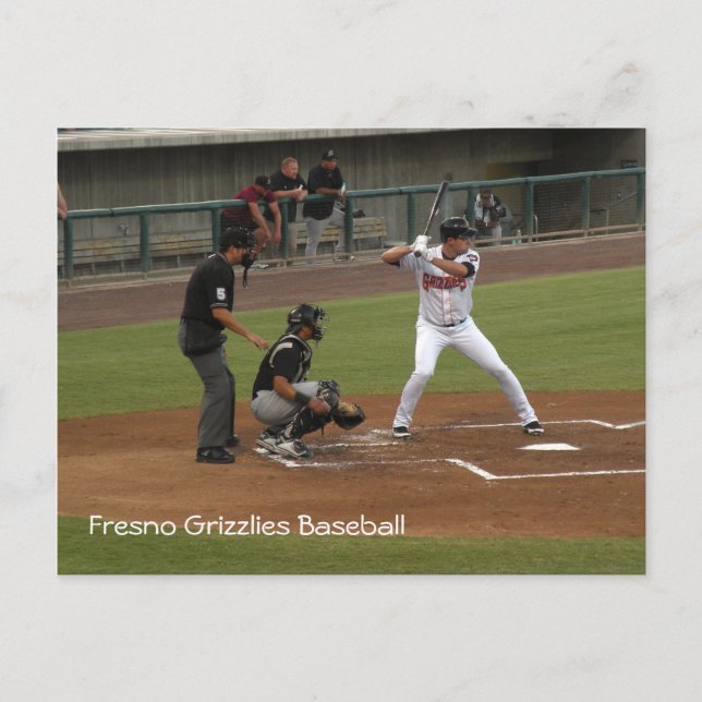 Fresno Grizzlies Baseball Vykort (Framsida)
