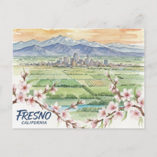 Fresno Kalifornien Central Valley Vykort