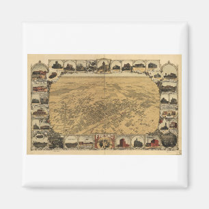 Fresno Kalifornien i 1901 Magnet