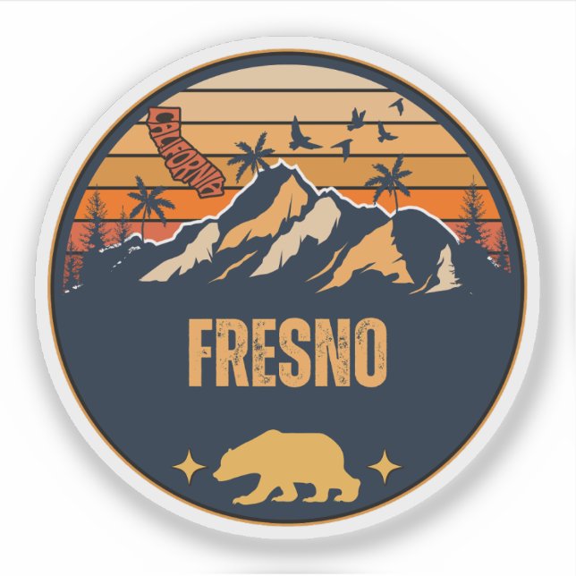 Fresno, Kalifornien Klistermärken (Framsida)