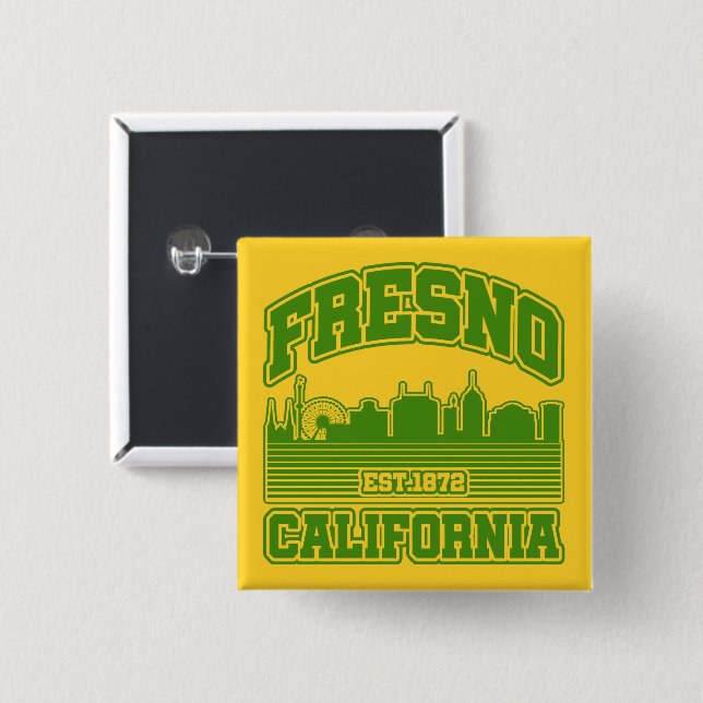 Fresno,Kalifornien Knapp (Framsida & baksida)