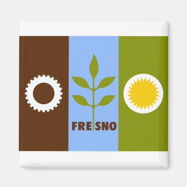 Fresno Kalifornien Magnet (Framsidan)