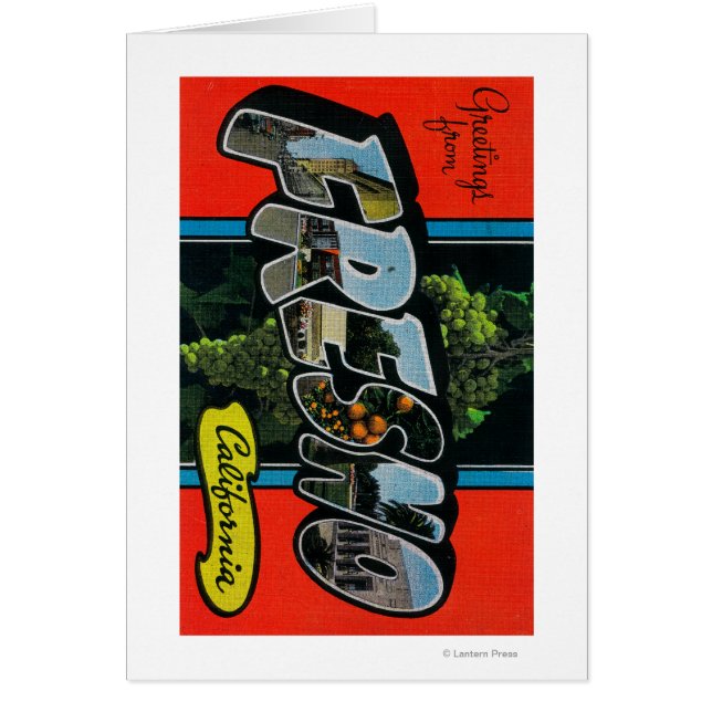 Fresno, Kalifornien - Stora Brev Scenes Hälsningskort (Framsidan)