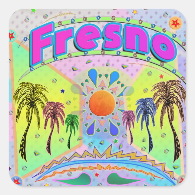 Fresno-Lugn Desire Sticker Fyrkantigt Klistermärke (Framsida)