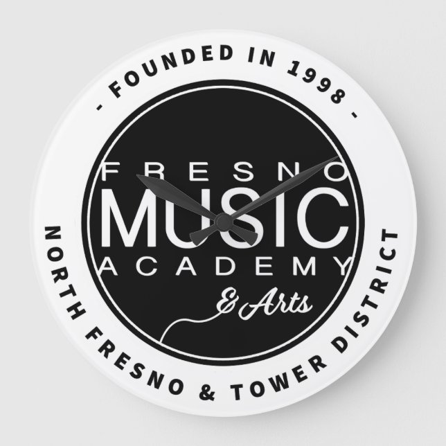 Fresno Music Academy & Arts Wall Clock Stor Klocka (Framsida)