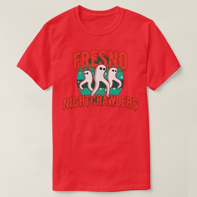 Fresno Nightcrawlers Haunted Walking Byxor Retro C T Shirt (Design framsida)