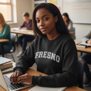 FRESNO Universitetstilvant Tröja Amerika College Lång Ärmad Tröja
