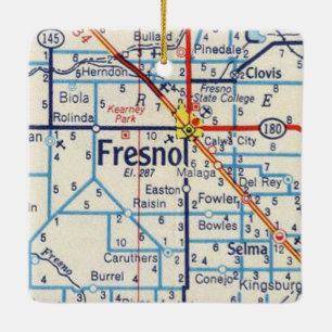 Fresno Vintage Karta Julgransprydnad Keramik