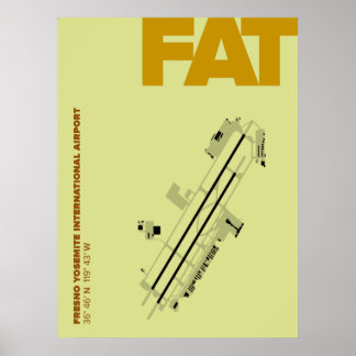 Fresno Yellowstone Airport (FAT) Affisch