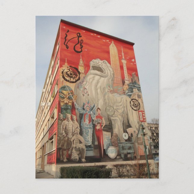 Fresque Shanghaï - Mur peint - Lyon Vykort (Framsida)