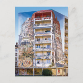 Fresque Tour de Babel - Mur peint - Lyon Vykort