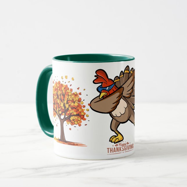 Fressiv Thanksgiving Turkiet Keramic Mugg (Framsida vänster)