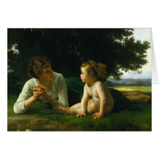 Frestelse av Bouguereau 1880 Hälsningskort