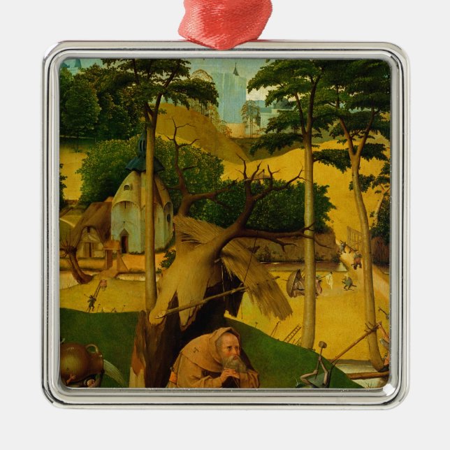 Frestelse av St Anthony, 1490 Julgransprydnad Metall (Framsidan)