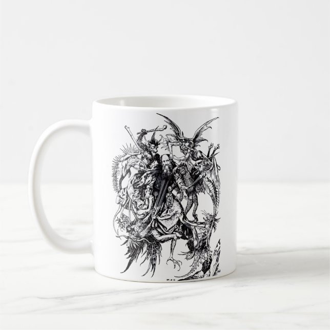 Frestelsen av den helige Antonius den store Kaffemugg (Vänster)