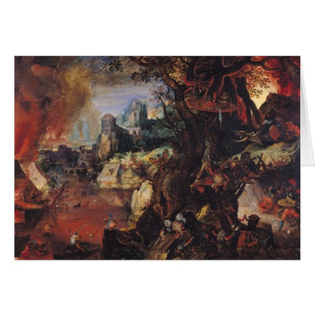 Frestelsen av St Anthony 3 Hälsningskort (Framsidan Horizontal)