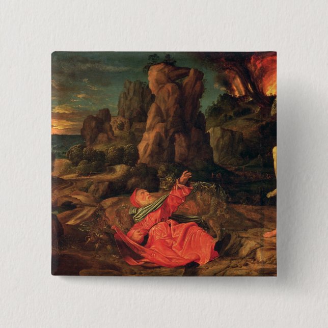 Frestelsen av St Anthony, c.1530 Knapp (Framsida)