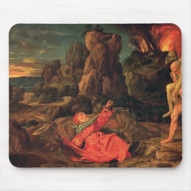 Frestelsen av St Anthony, c.1530 Musmatta (Framsidan)