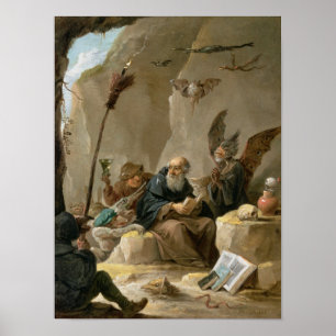Frestelsen av St Anthony Poster