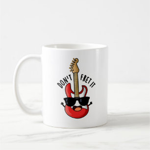 Fret inte det roligt Guitar Pun Kaffemugg