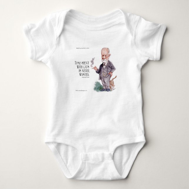 Freud & Citat Om Katter T Shirt (Framsida)