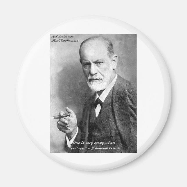 Freud Crazy Älskare Kärlek citatteckensnitt etc. Magnet (Framsidan)