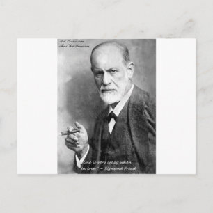Freud Crazy Älskare Kärlek citatteckensnitt etc. Vykort