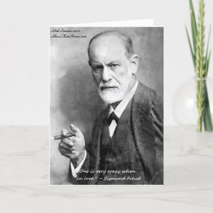 Freud Crazy Älskare Kärlek-offertkort Kort