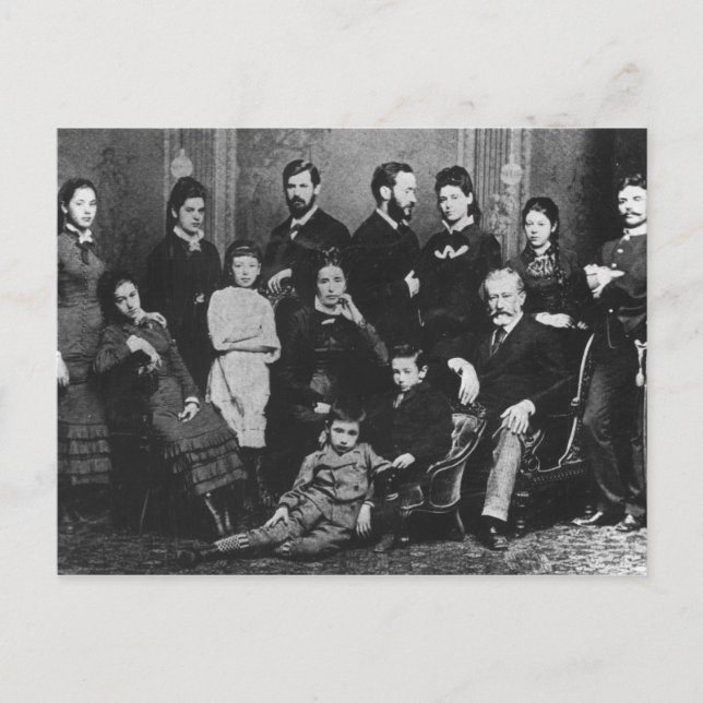 Freud-familjen, 1876 vykort (Framsida)