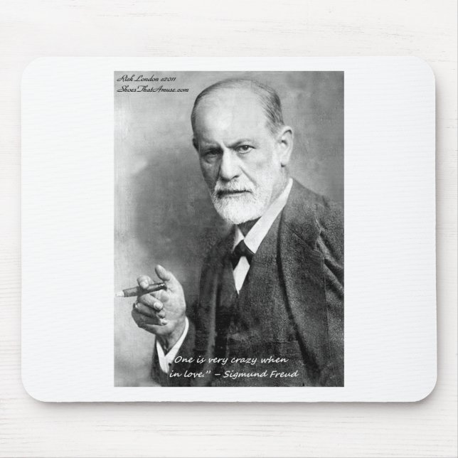 Freud Galna Älskare Kärlek Citat Gåvokort Etc Musmatta (Framsidan)
