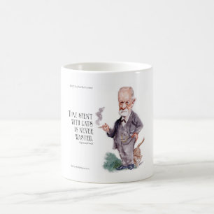 Freud och citat om katter kaffemugg